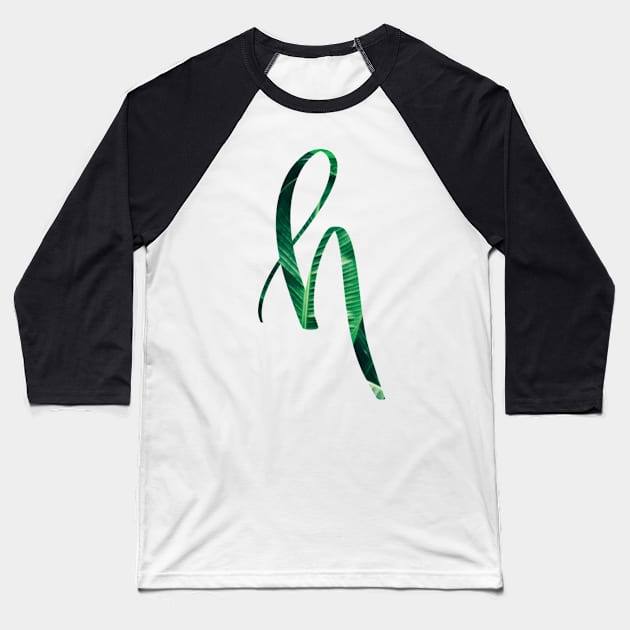 H initial cursive Baseball T-Shirt by LFariaDesign